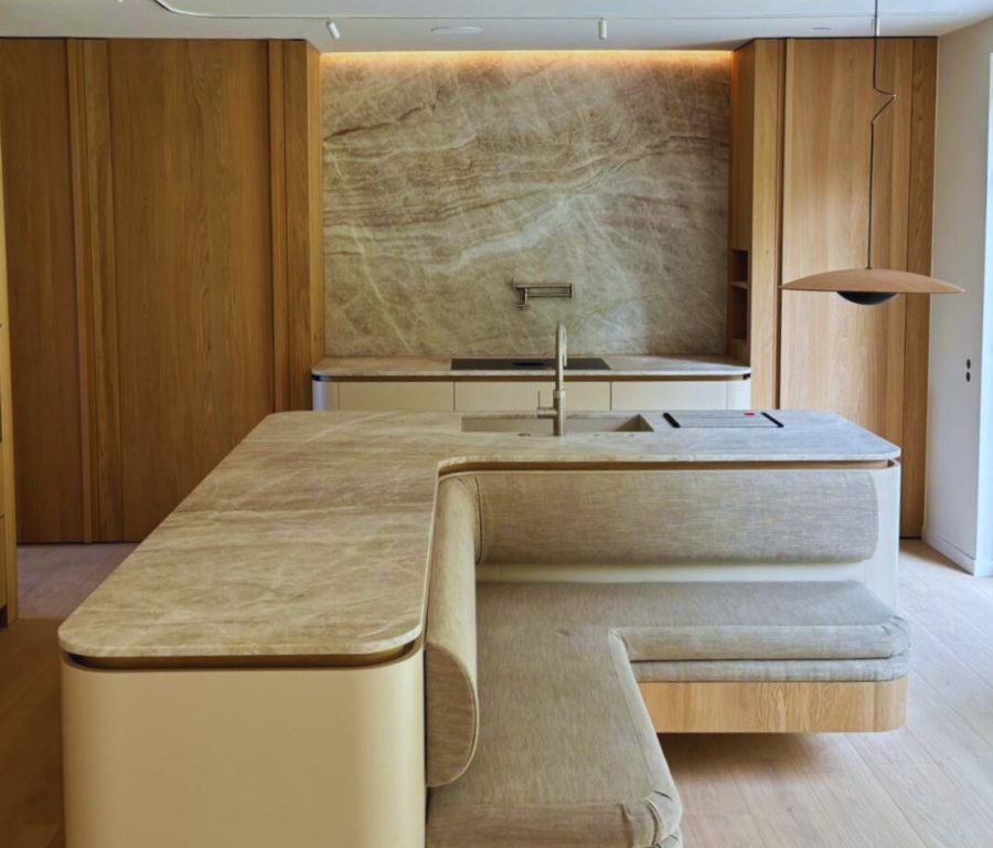 Plan de travail en quartzite Taj Mahal